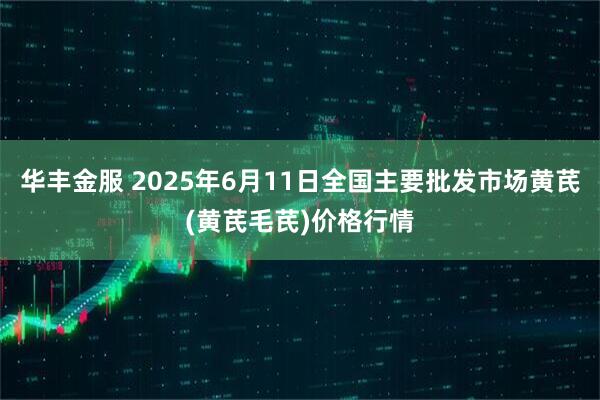 华丰金服 2025年6月11日全国主要批发市场黄芪(黄芪毛芪)价格行情