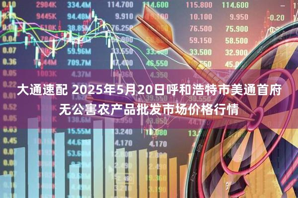 大通速配 2025年5月20日呼和浩特市美通首府无公害农产品批发市场价格行情